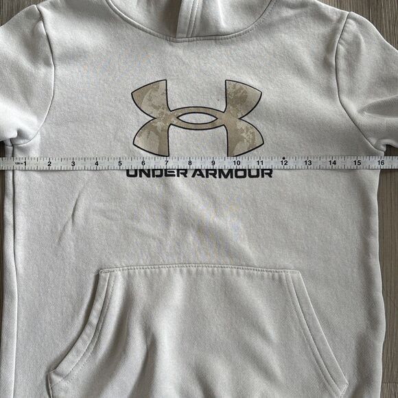 Under Armour Big Boys Youth Medium Plume Wave Logo Hoodie MSRP $48.00 - Picture 3 of 7